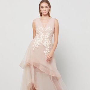 APPLIQUÉD ASYMMETRICAL GOWN